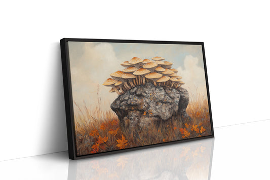 Autumn Mushrooms Crown Ancient Stone