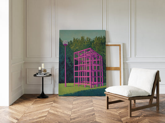 Pink Geometry Dreams In Forest