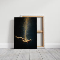 Golden Dust Caught Between Fingertips