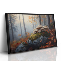 Autumn Mushrooms Dance On Stone