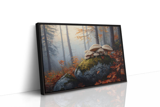 Autumn Mushrooms Dance On Stone