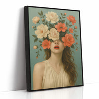 Flourish in Coral and Cream
