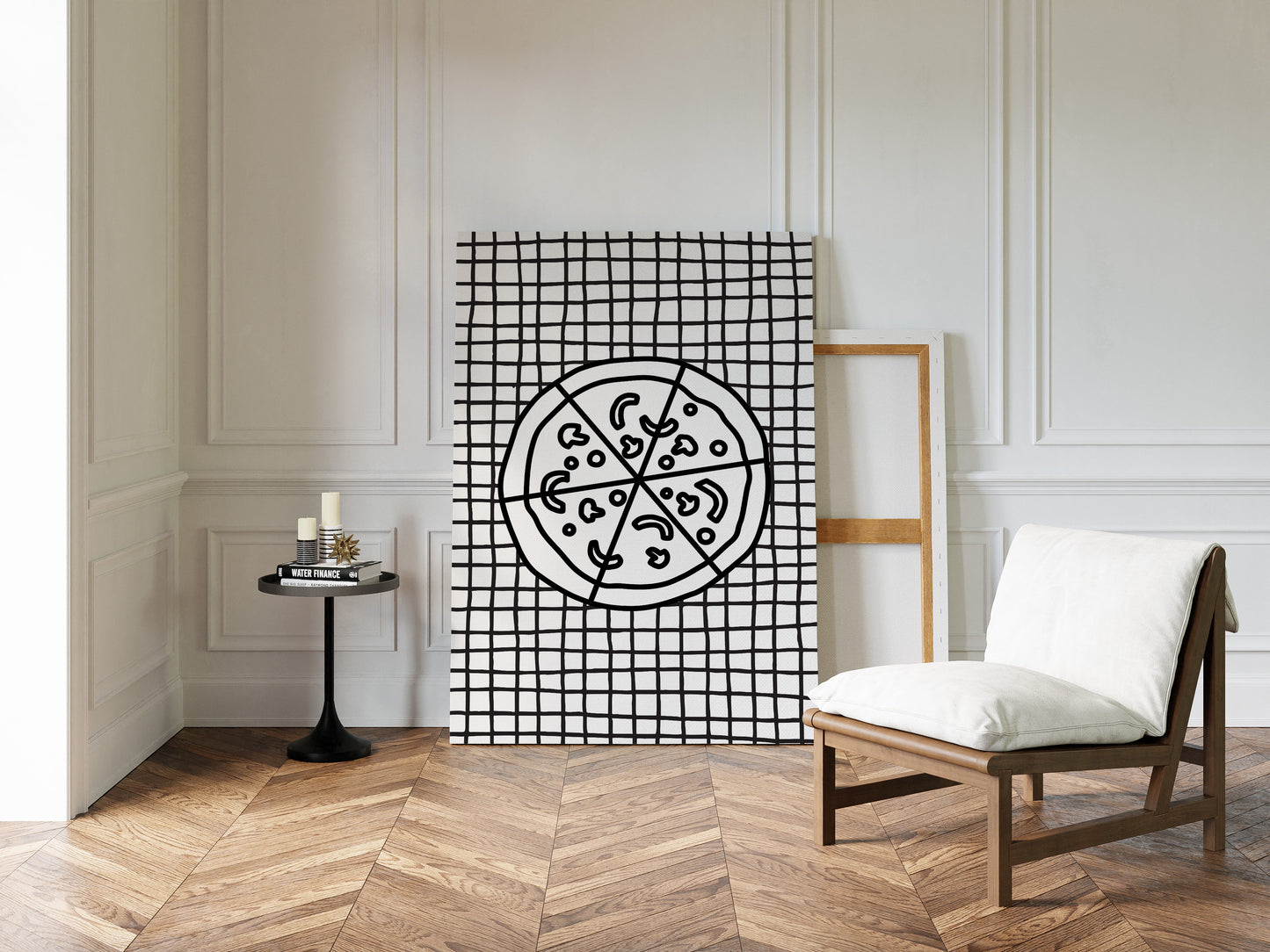 Pizza Stories On Checkered Cloth