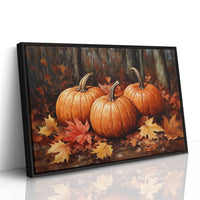 Autumn's Orange Glow Among Leaves