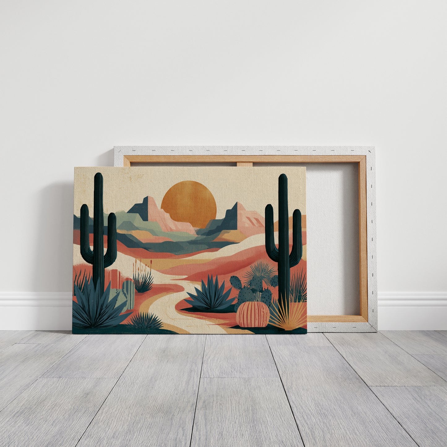 Winding Path Beneath a Copper Sun