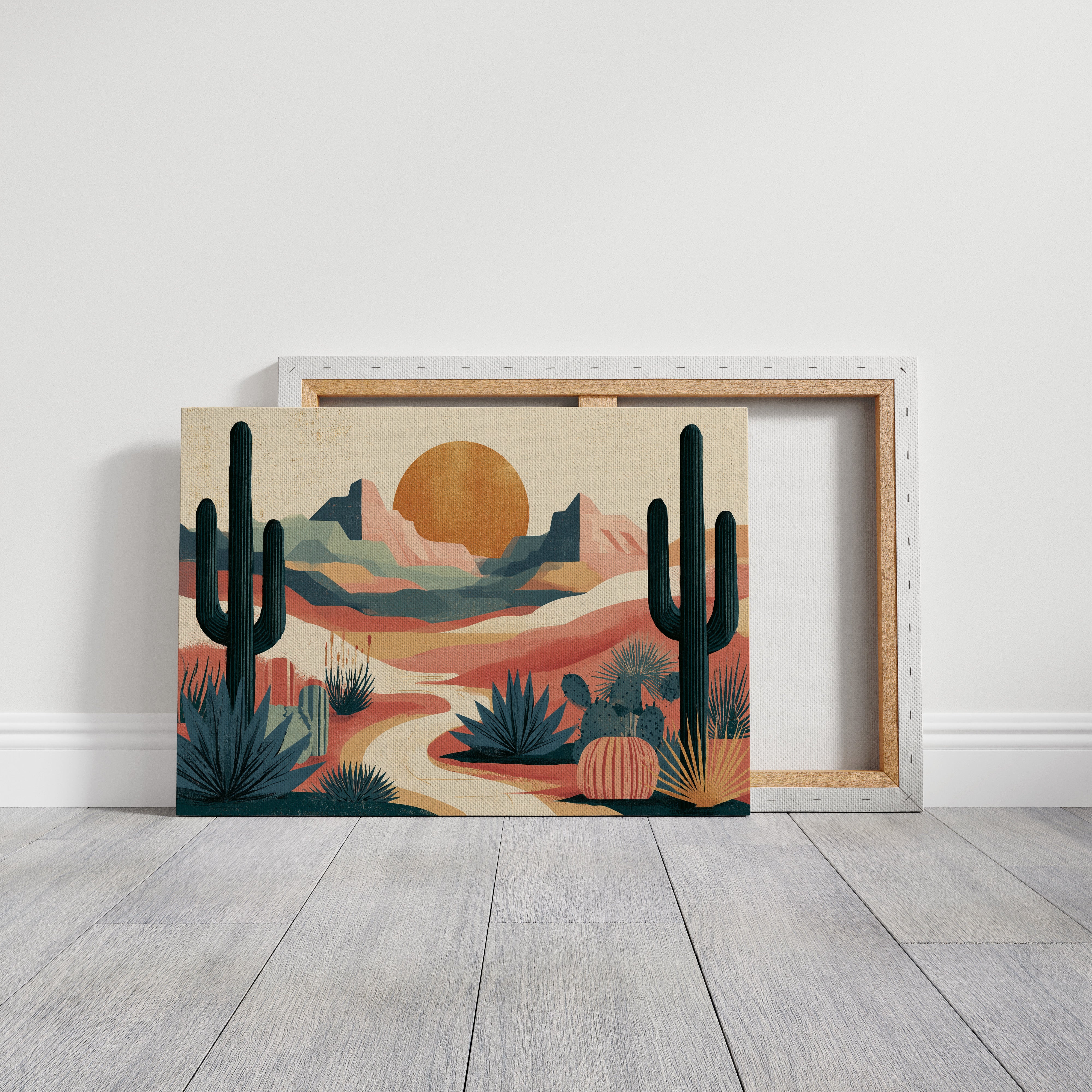 Winding Path Beneath a Copper Sun