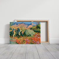 Desert Superbloom, Mountain Backdrop