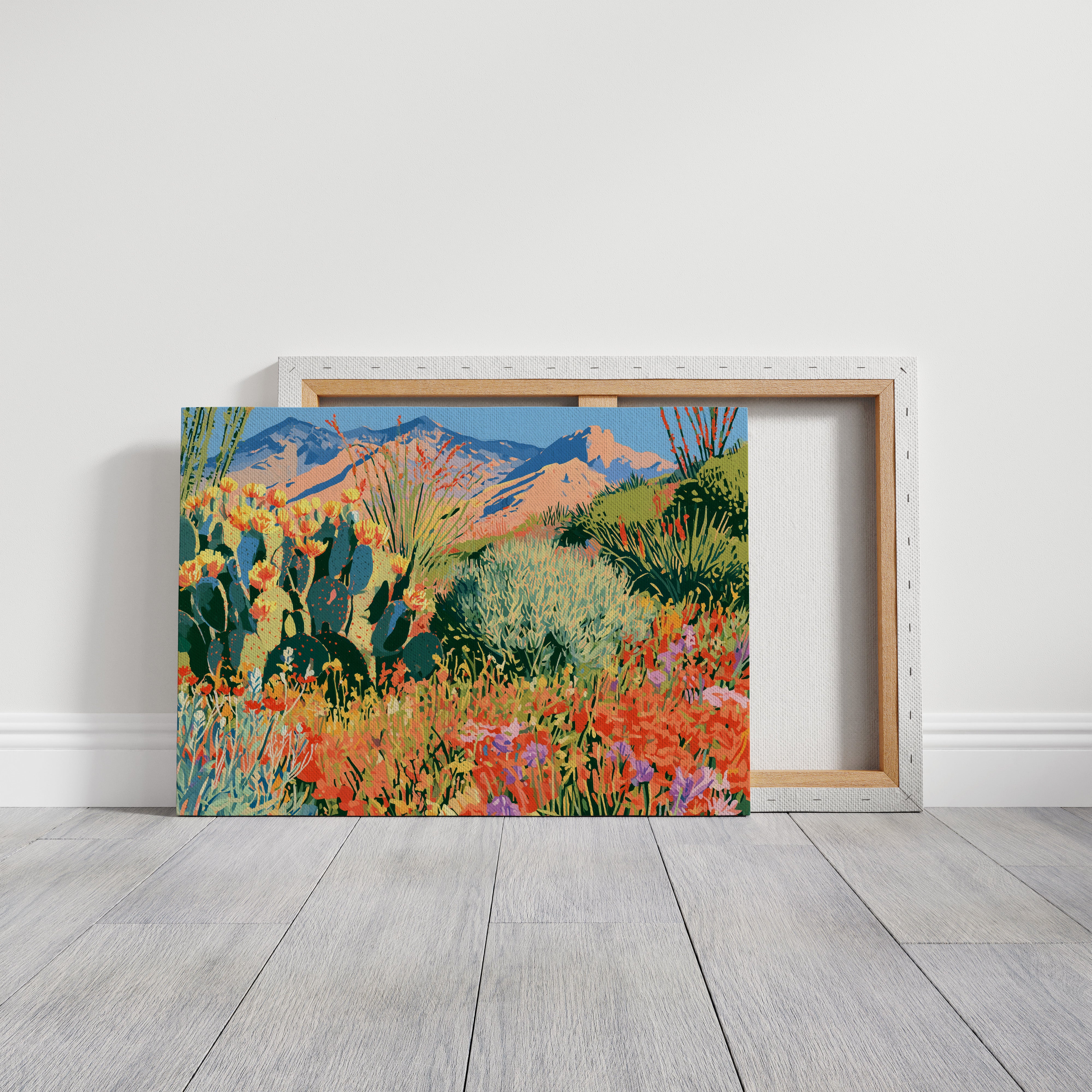Desert Superbloom, Mountain Backdrop