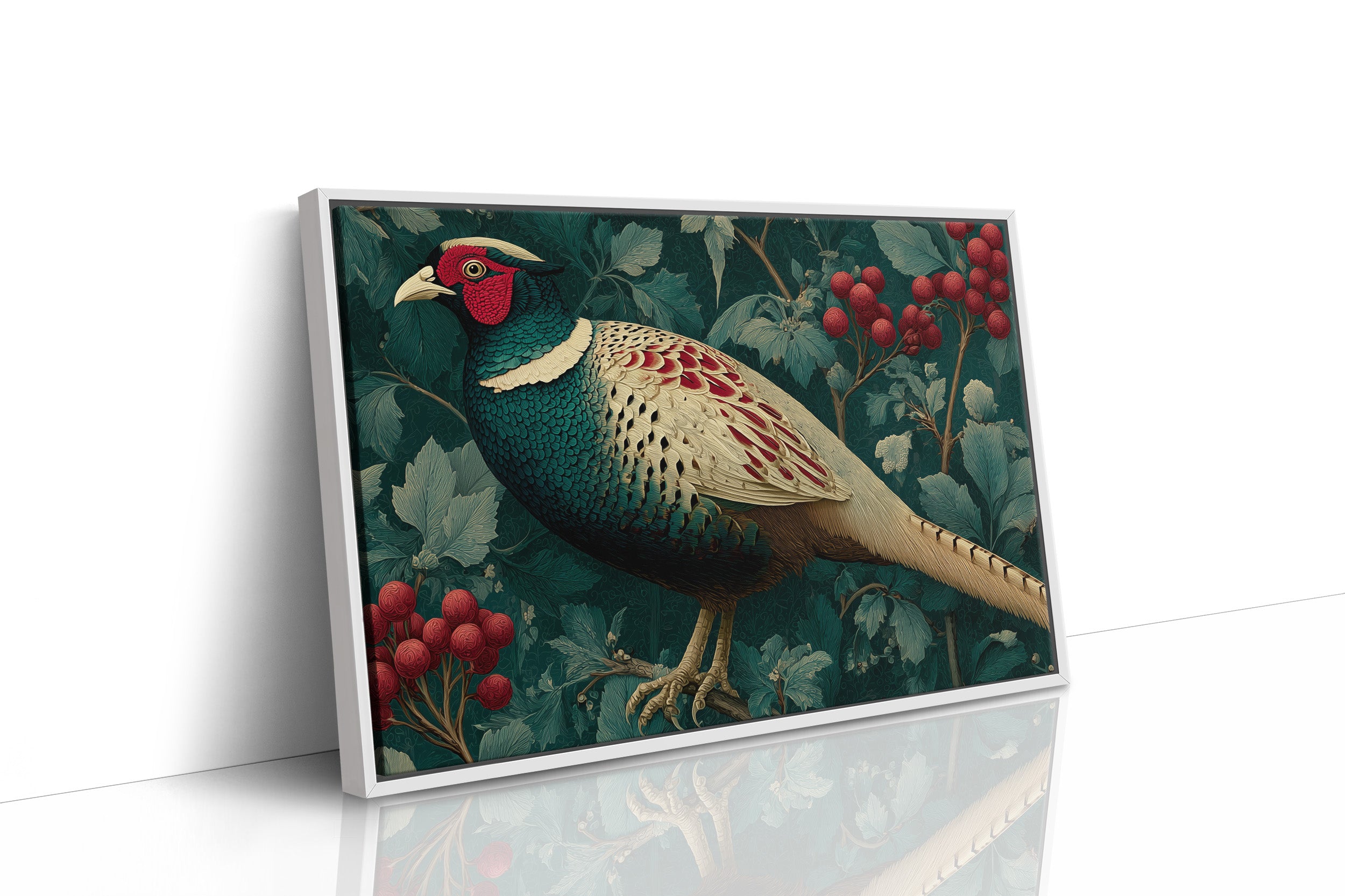 Pheasant Among the Holly