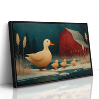 Duckling Parade at Dusk