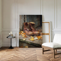 Autumn Leaves Meet Weathered Leather