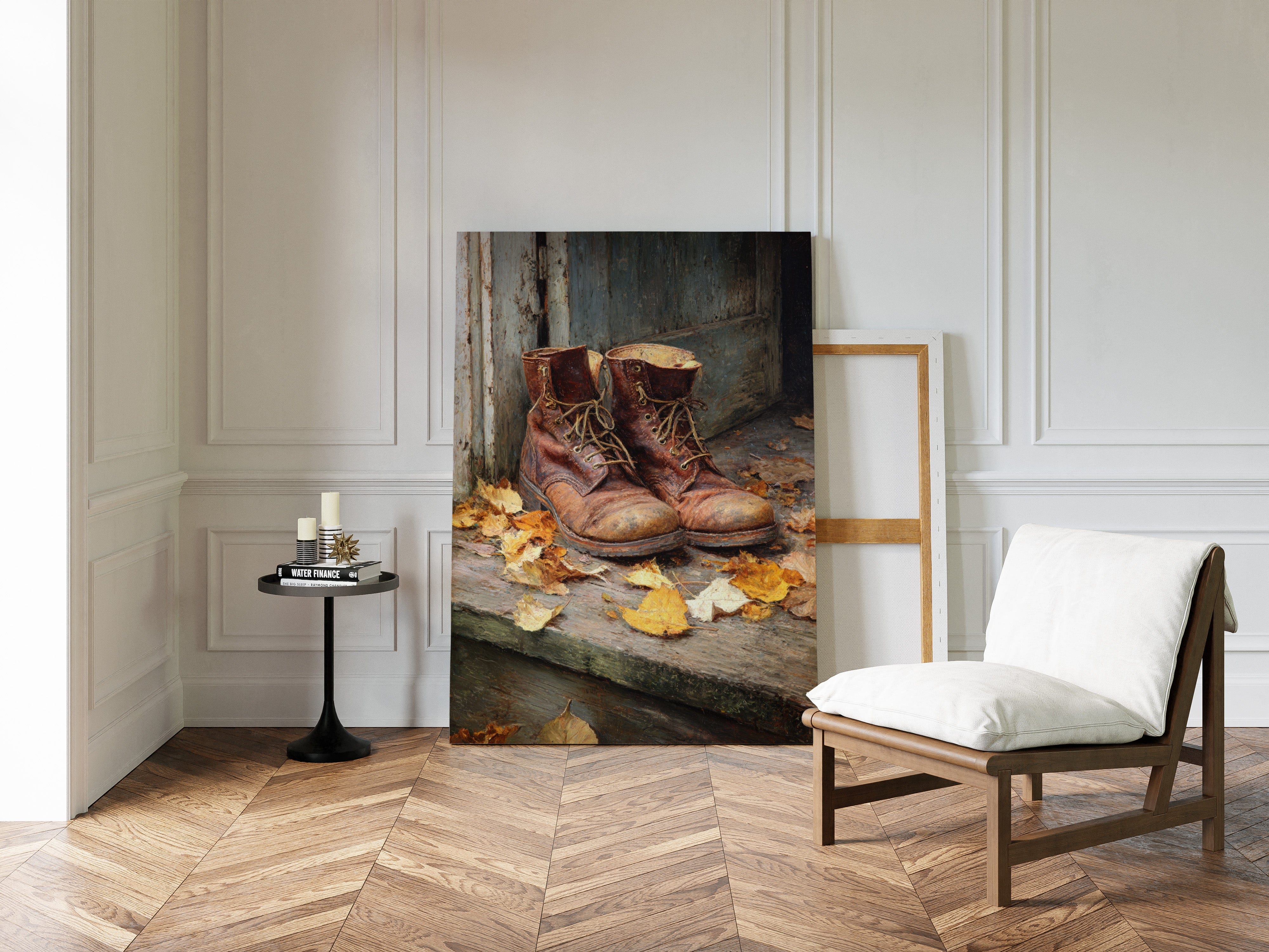 Autumn Leaves Meet Weathered Leather