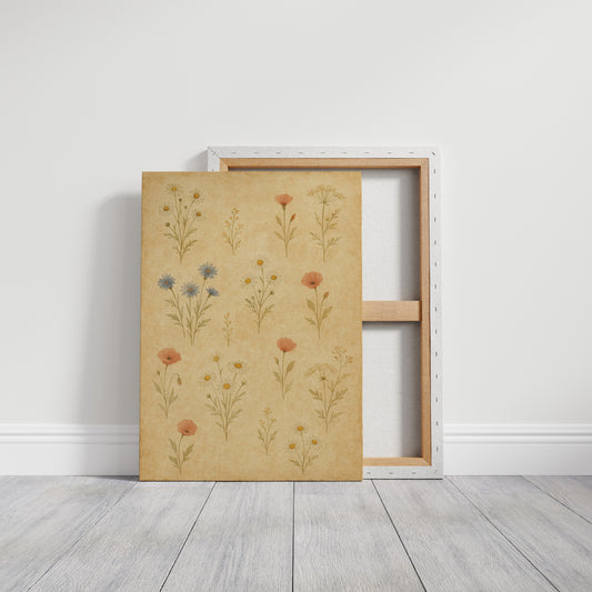 Vintage Wildflower Watercolor Print