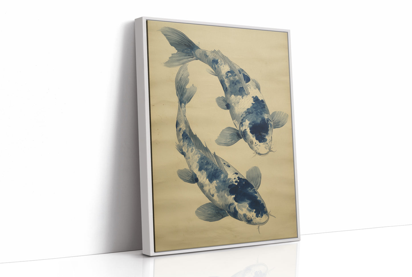 Blue Koi Dance In Golden Light
