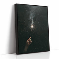 Midnight Spark Between Fingers