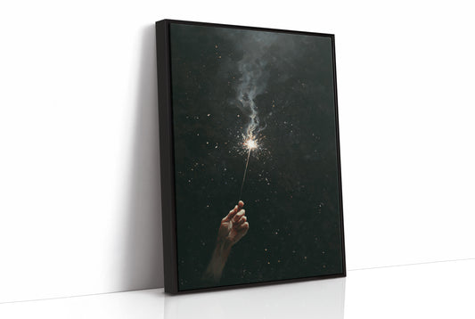 Midnight Spark Between Fingers