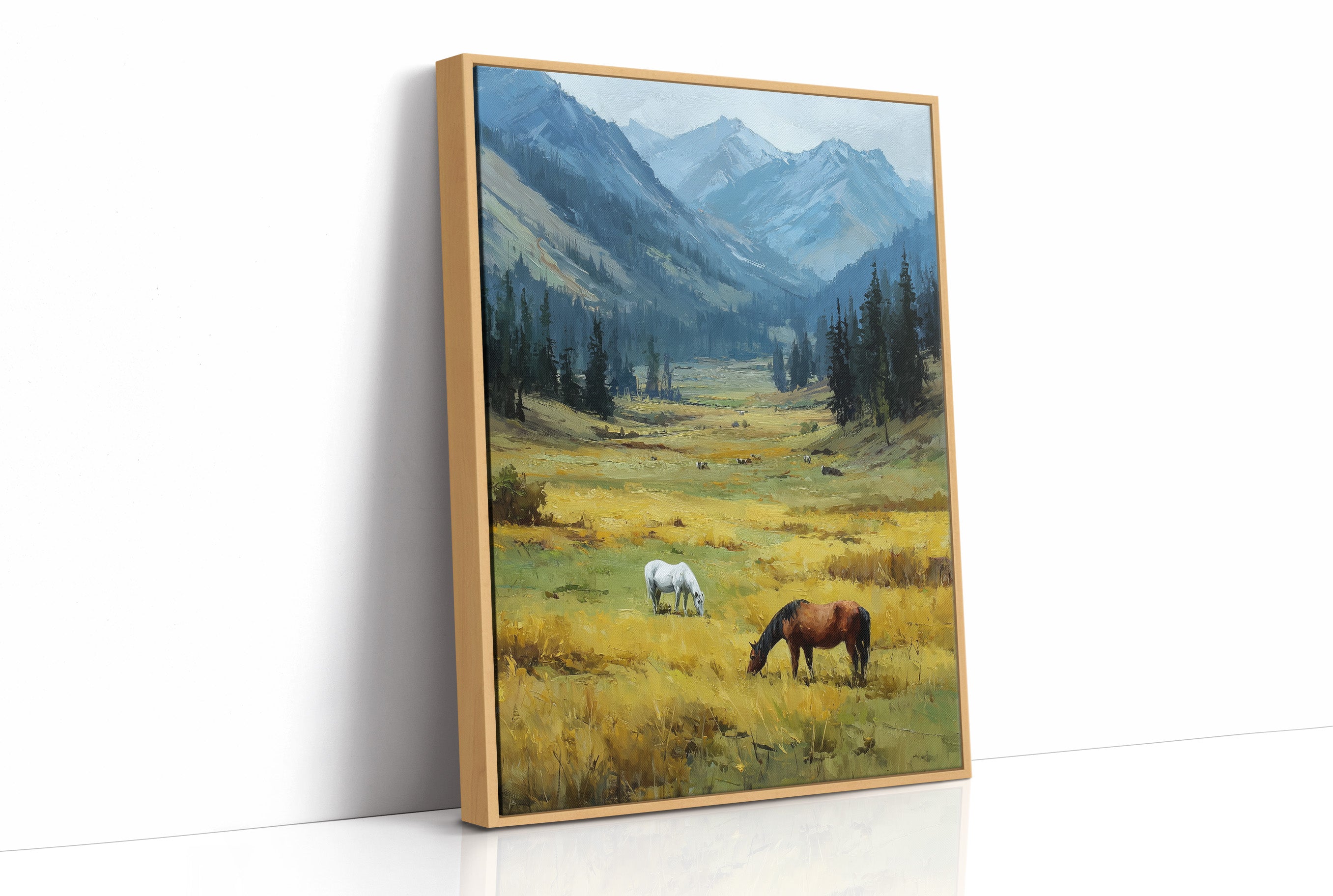 Two Horses, One Quiet Valley