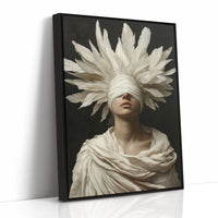 Silent Priestess in Ivory Plumes