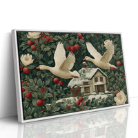 Geese Over the Winter Cottage