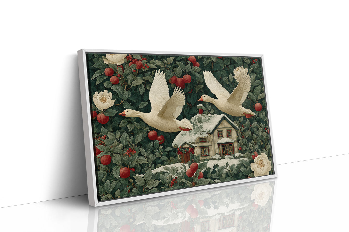 Geese Over the Winter Cottage