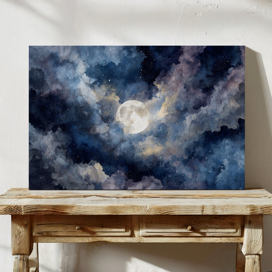 Moonlight Dances Through Storm Clouds