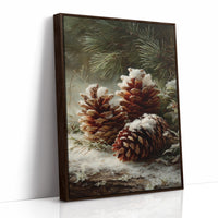 Pinecones Dusted in Snow