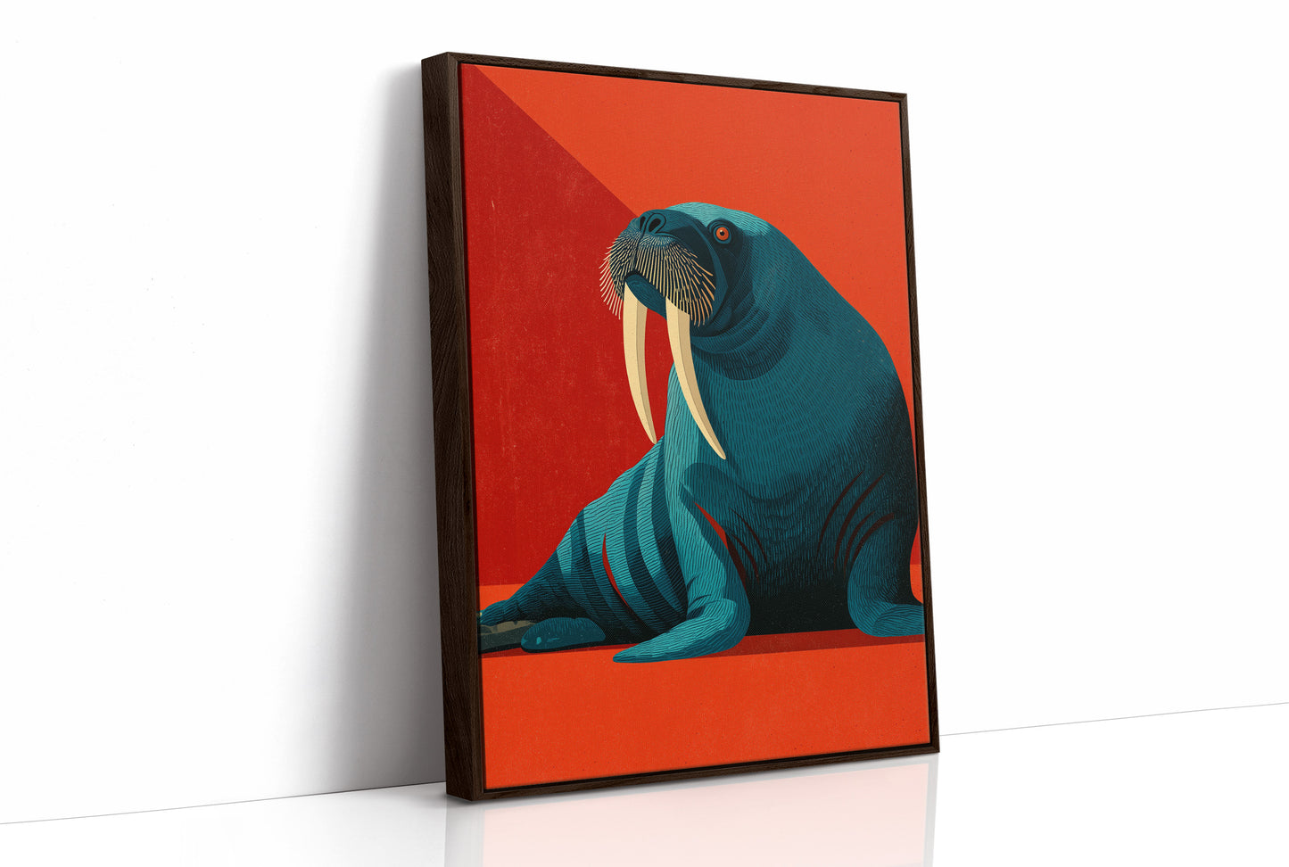 Walrus, Tusks and Crimson Shadow
