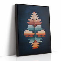 Geometric Totem in Midnight Blue