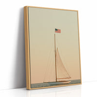 Classic Yacht at Golden Hour