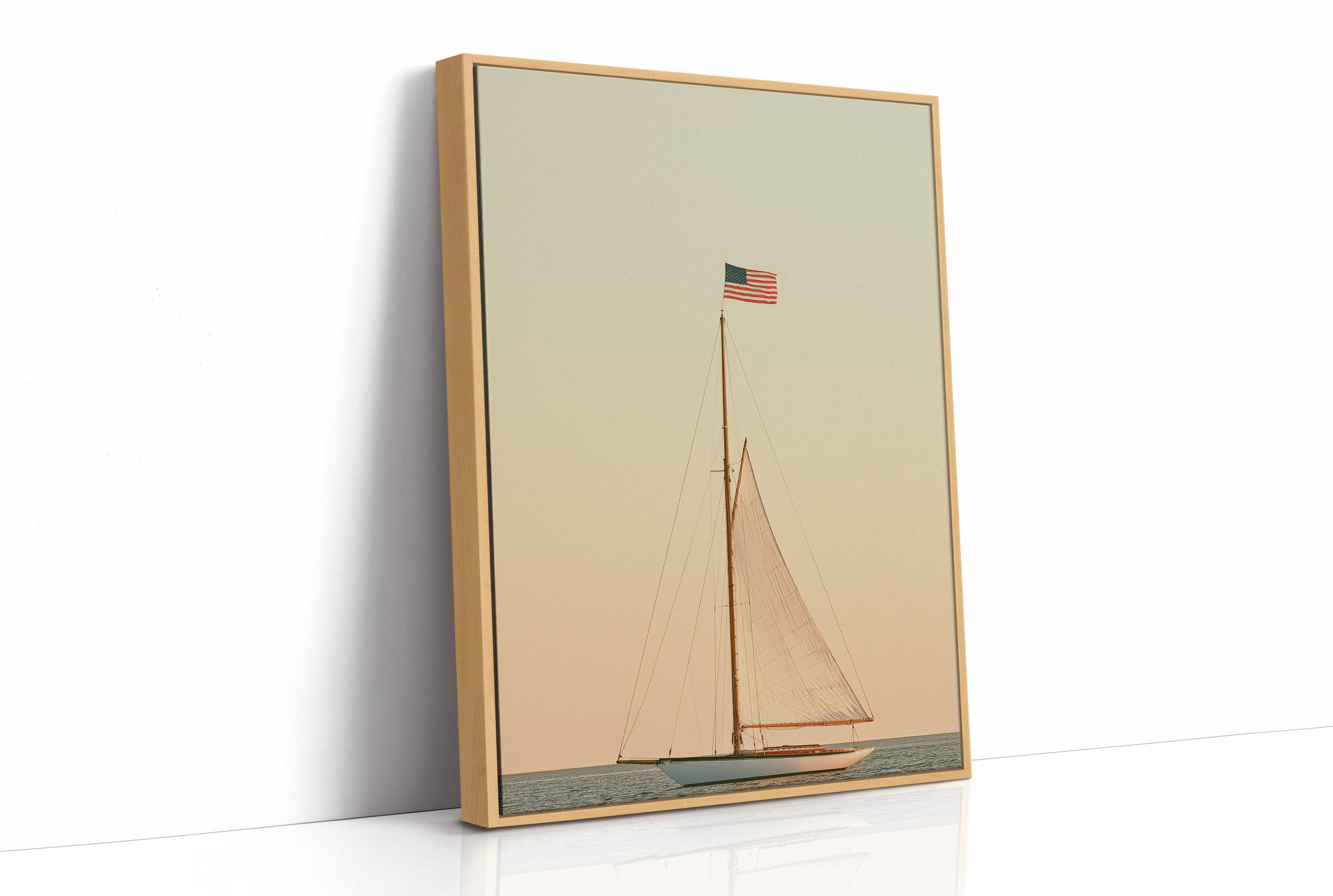 Classic Yacht at Golden Hour