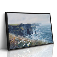 Wild Daisies Dance Above Atlantic Cliffs