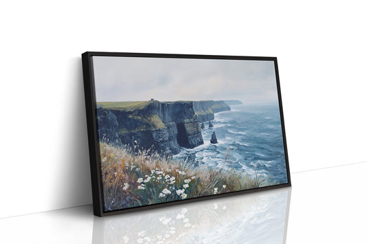 Wild Daisies Dance Above Atlantic Cliffs
