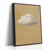 Solitary Cloud Over Ochre Sky