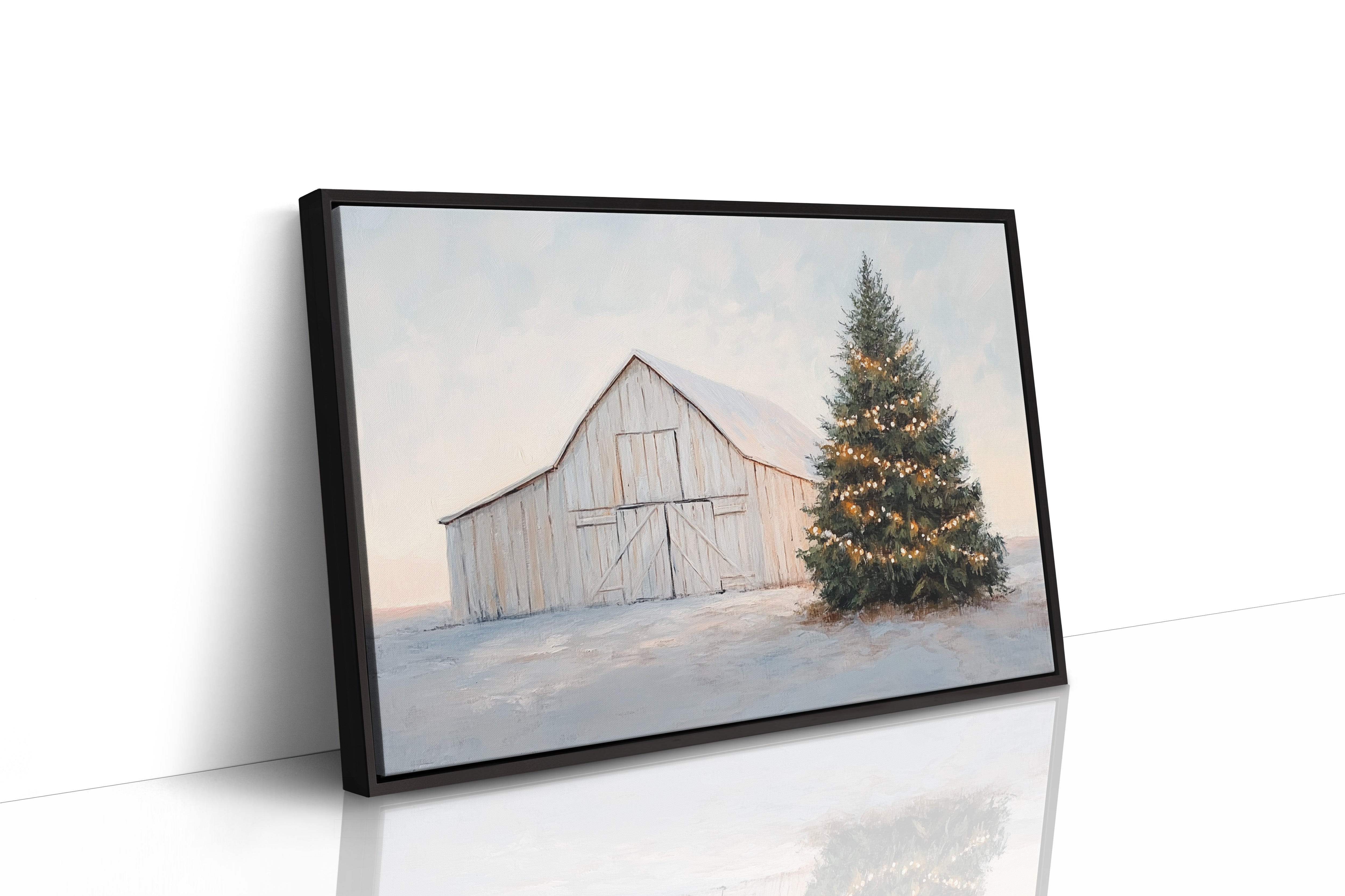 Winter Lights Warm The Barn