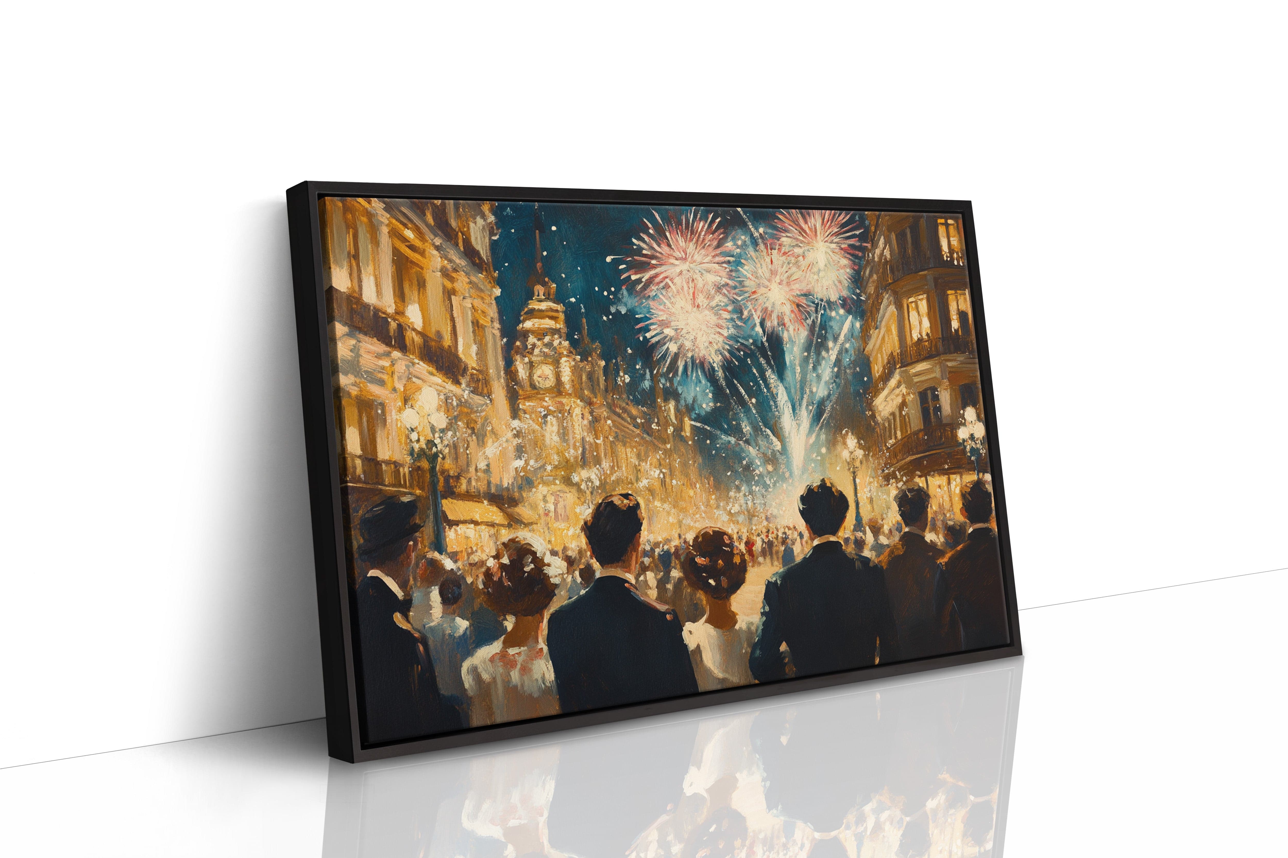 Midnight Sparkles Over Paris Streets