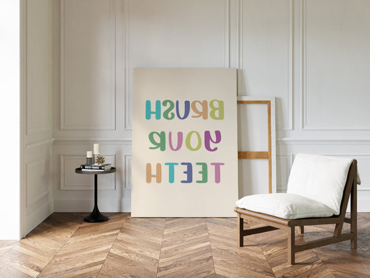 Pastel Letters Dance Like Spring Brush Your Teeth