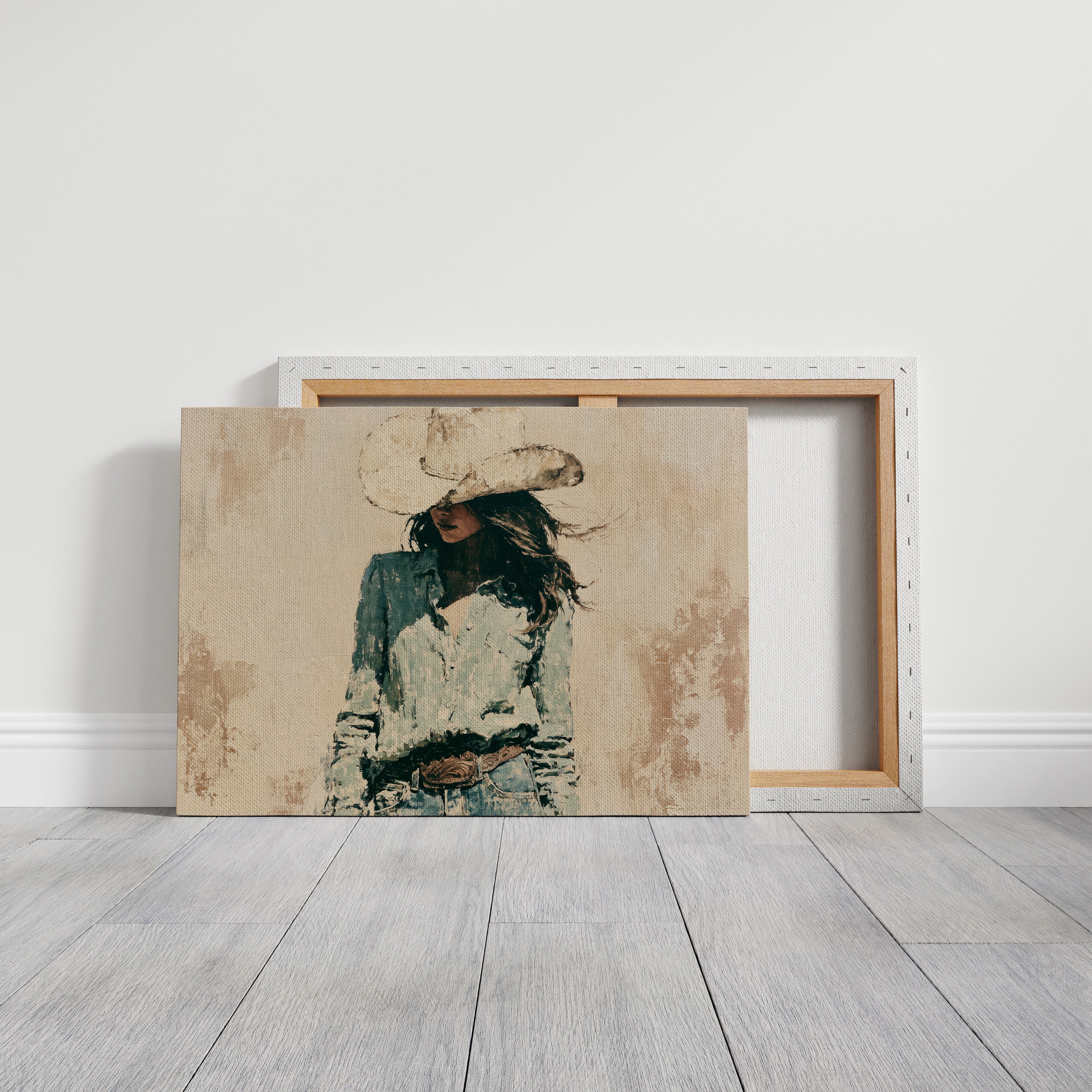 Belt Buckle, White Hat Portrait