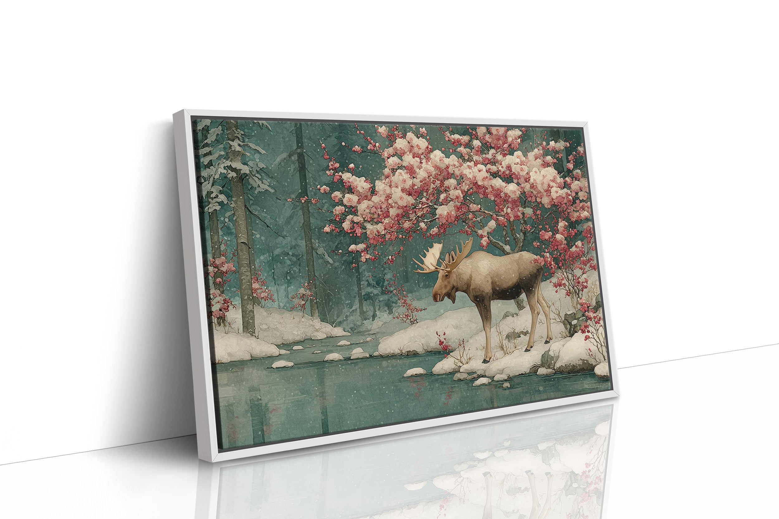 Moose Beneath the Blossoms