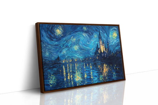 Castle Dreams Under Swirling Skies