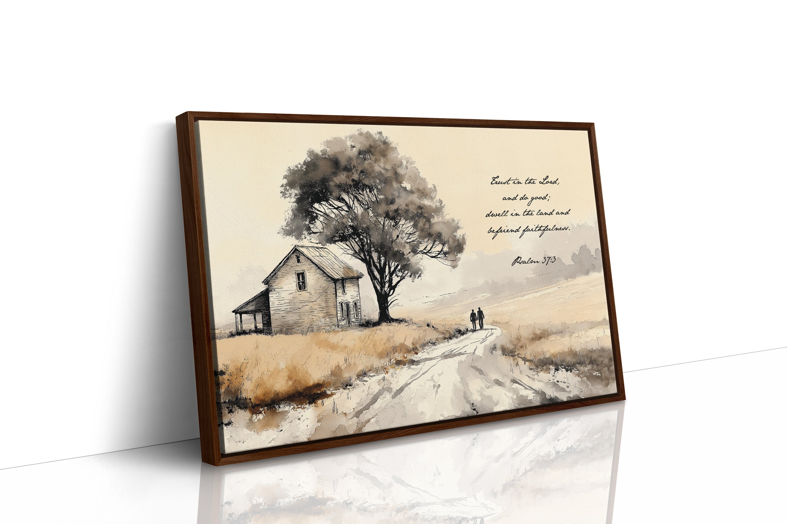Psalm 37:3 Country Road Scripture Art