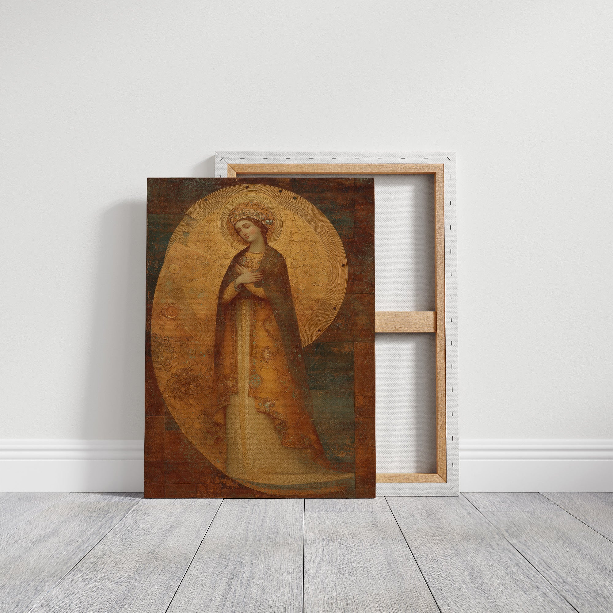 Gilded Devotion in Contemplative Silence