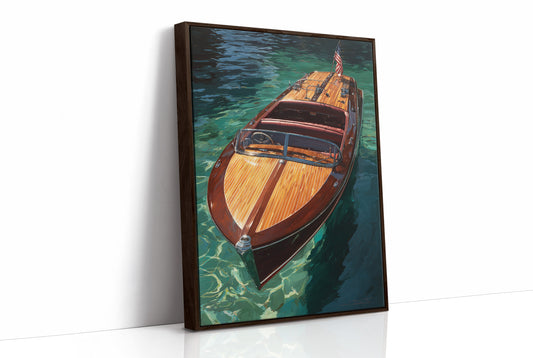 Mahogany Glides Through Emerald Waters