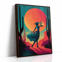 Lantern Lady At Desert Dusk