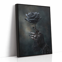 Midnight Bloom In Silver Grasp