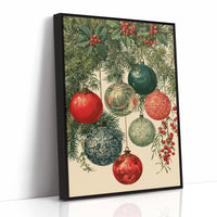 Vintage Glass Ornaments & Holly