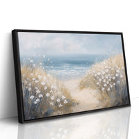 Coastal Daisies Dance Above Summer Waves
