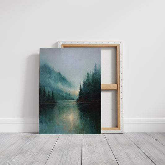 Mist Enfolds the Silent Lake
