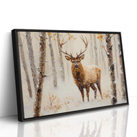 Noble Stag Among Winter Birches