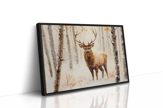 Noble Stag Among Winter Birches