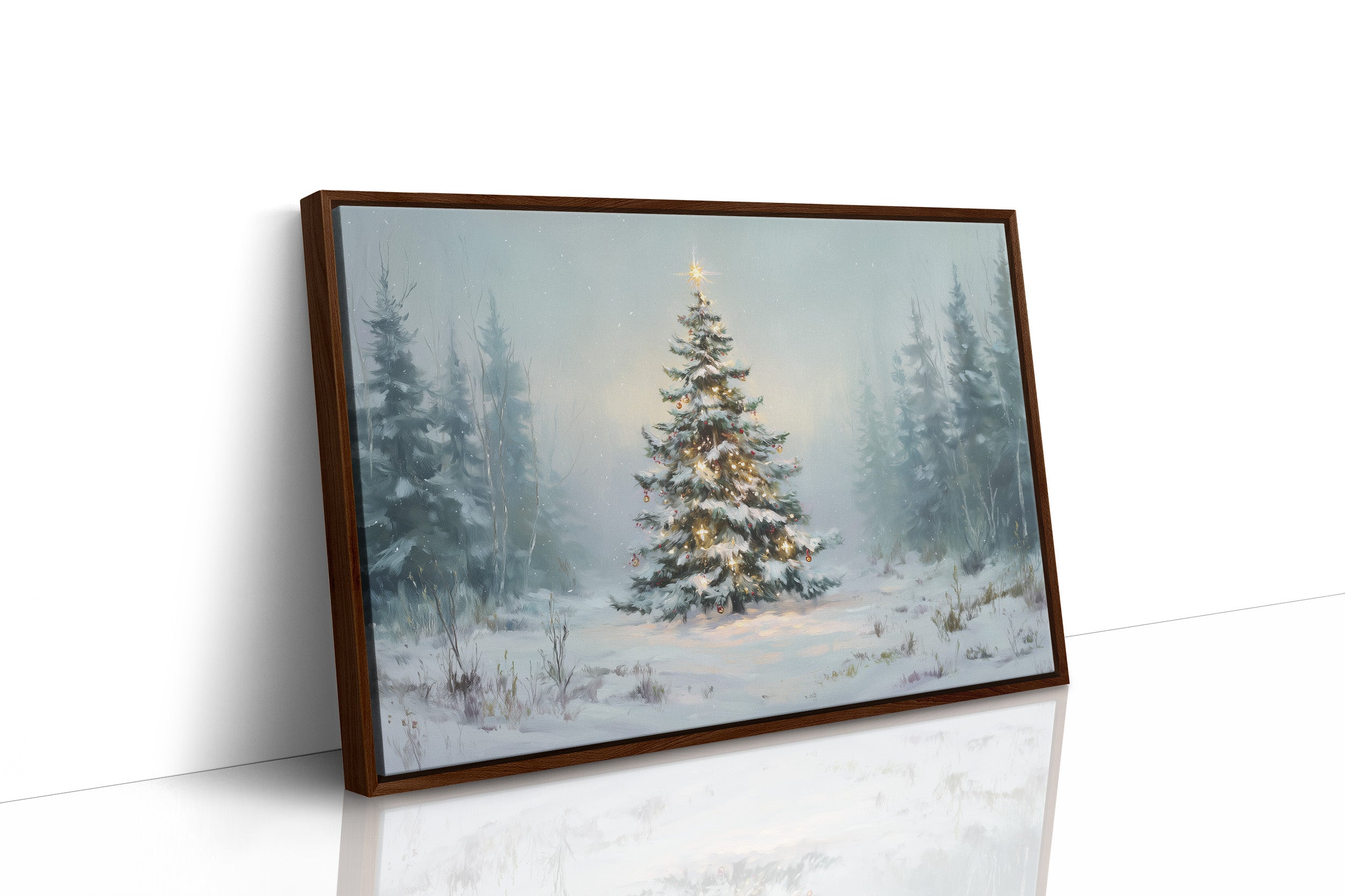 Snow Pine Glows With Winter Magic